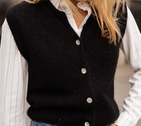 ALISA gilet sans manches noir