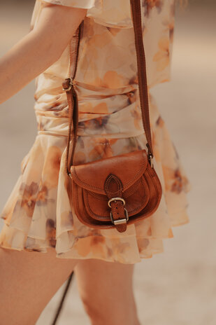 ANGELA sac en cuir cognac ANGELA sac en cuir cognac