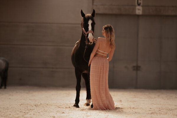 AMAIA top dos nu rose