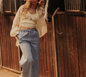 LILOU pantalon denim