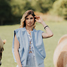 MAERA gilet sans manche bleu jean MAERA gilet sans manche bleu jean