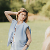 MAERA gilet sans manche bleu jean MAERA gilet sans manche bleu jean