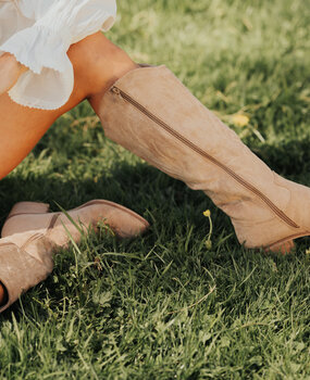 SANTIAG bottes beiges foncées