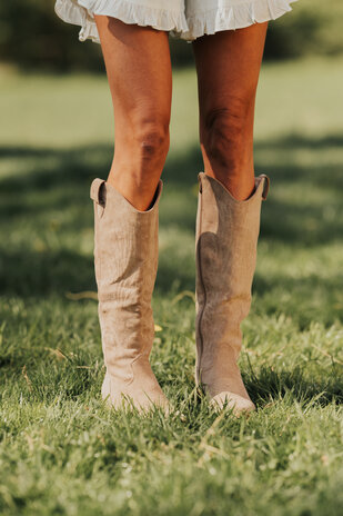 SANTIAG bottes beiges foncées SANTIAG bottes beiges foncées