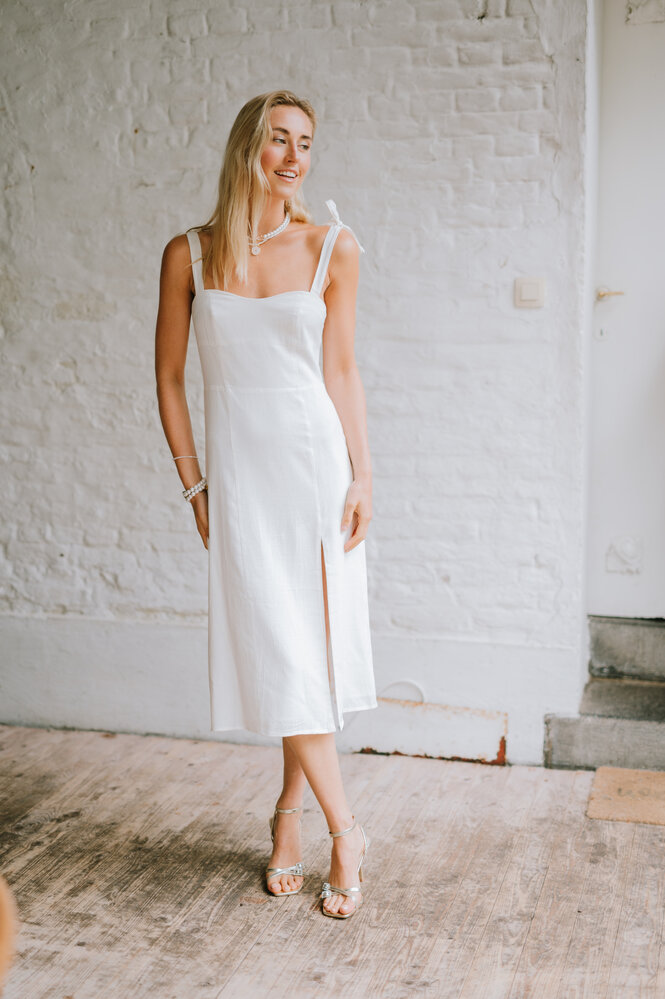 AKILA longue robe blanc