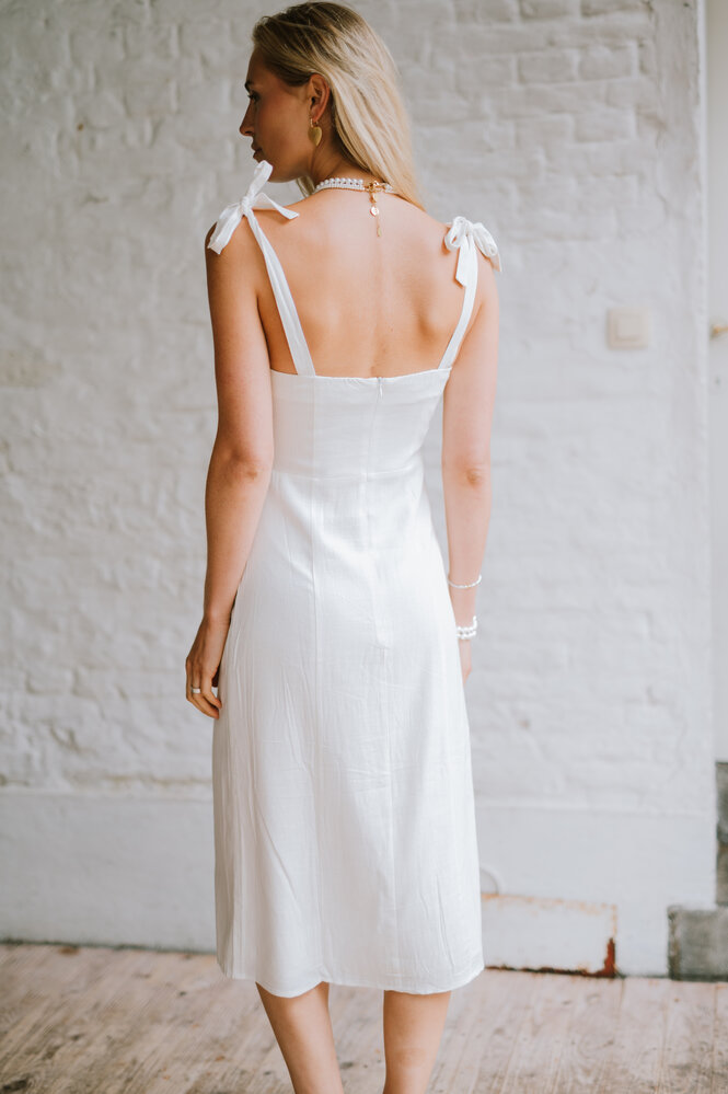 AKILA longue robe blanc