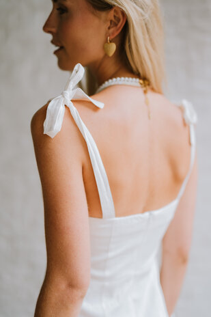 AKILA longue robe blanc