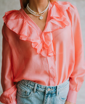 JEHANNE chemise corail