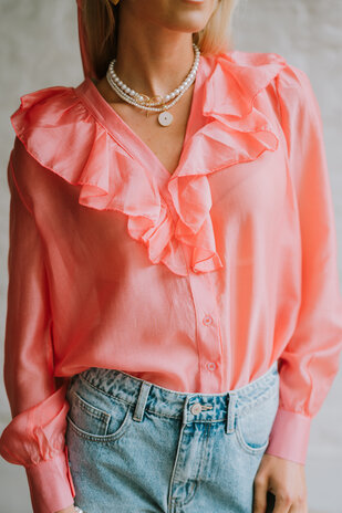 JEHANNE chemise corail