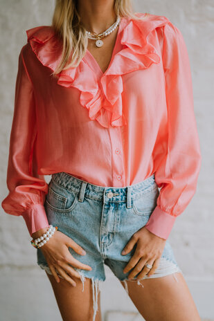 JEHANNE chemise corail