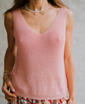 ASSIA blouse sans manches rose