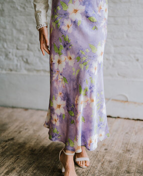 ORPHEA longue jupe lila