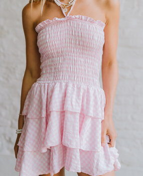 SOLSTICE robe bustier rose