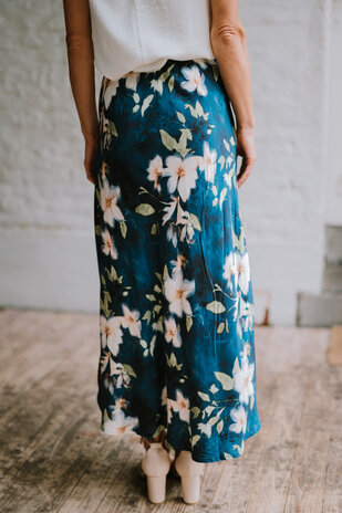 ORPHEA longue jupe bleu marine