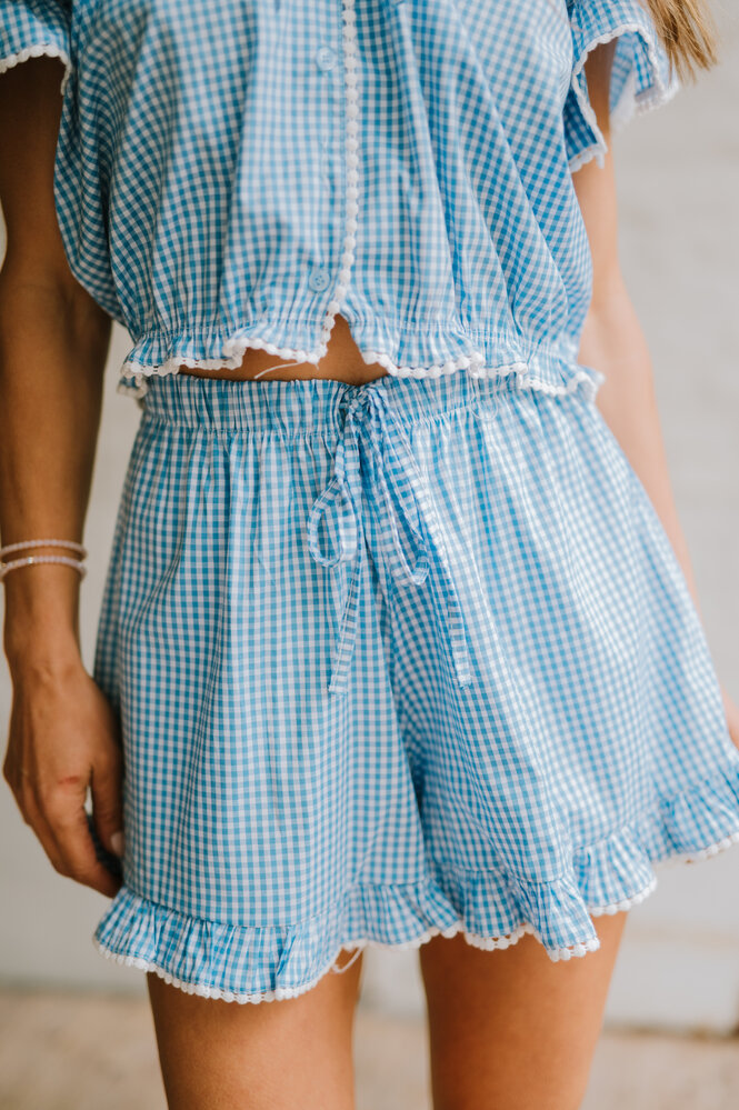 NOA short à carreaux bleu NOA short à carreaux bleu