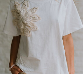 FLEUR t-shirt blanc
