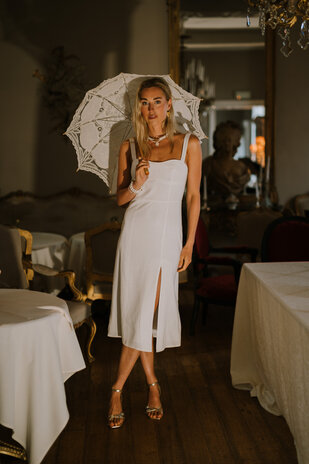 AKILA longue robe blanc