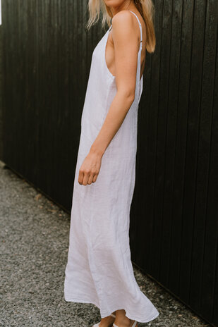 SORENE longue robe blanc