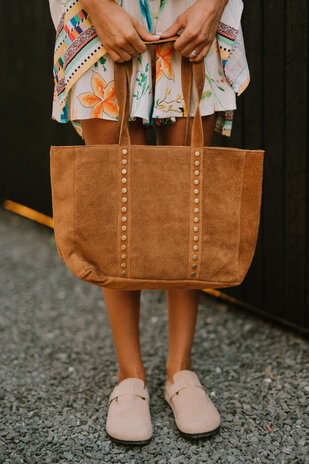 NUBUCK grand sac en daim camel NUBUCK grand sac en daim camel