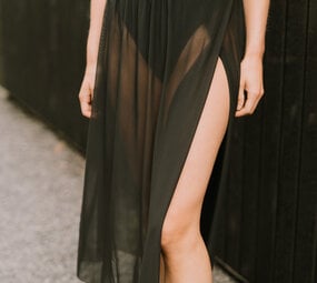CYRIELLE jupe paréo noir CYRIELLE jupe paréo noir