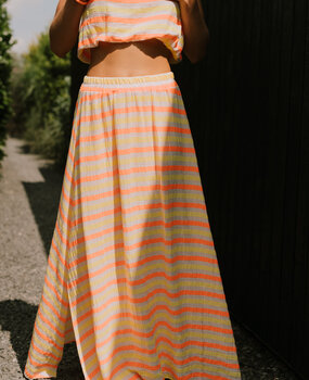 NEVA longue jupe jaune/orange