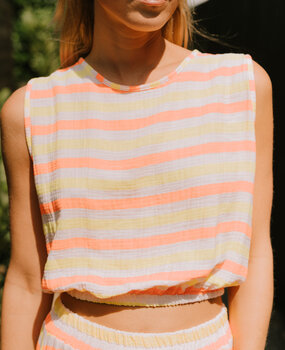 NEVA top jaune/orange