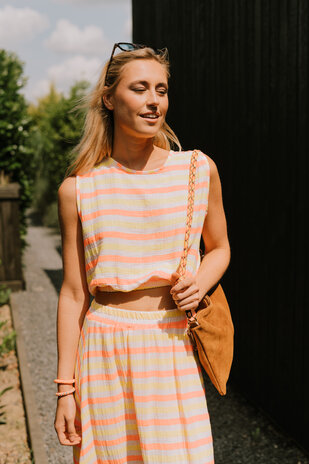 NEVA top jaune/orange