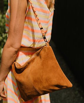 AISHA sac en daim camel