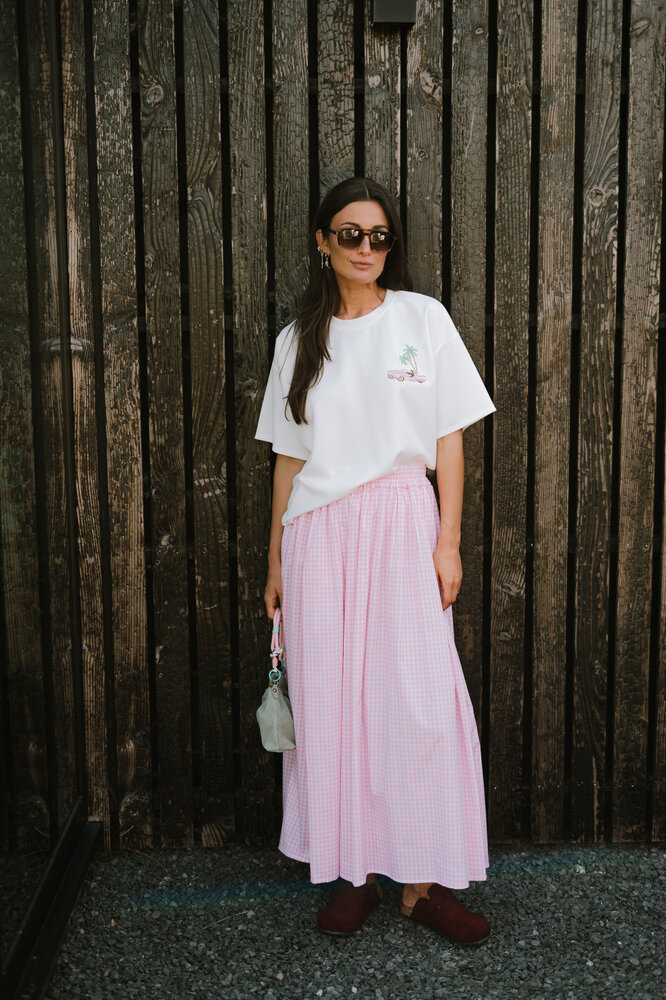 ELDA longue jupe rose