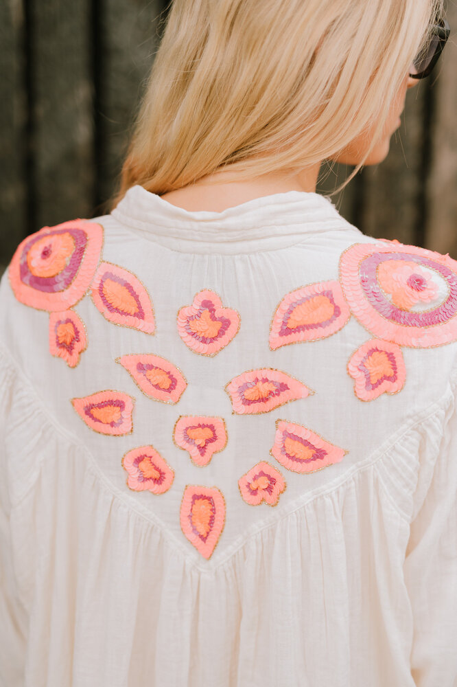 MANY longue robe chemise écru