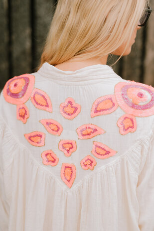 MANY longue robe chemise écru