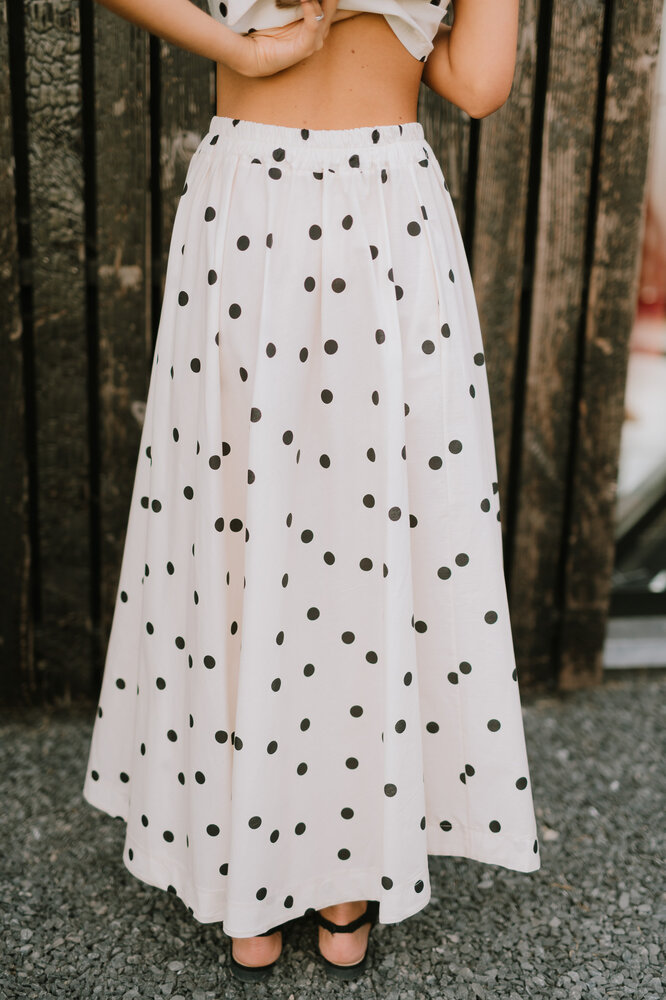 THALIA longue jupe blanc