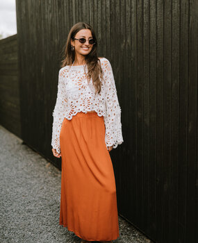 DARIA blouse en crochet écru