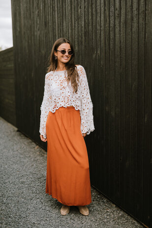 DARIA blouse en crochet écru