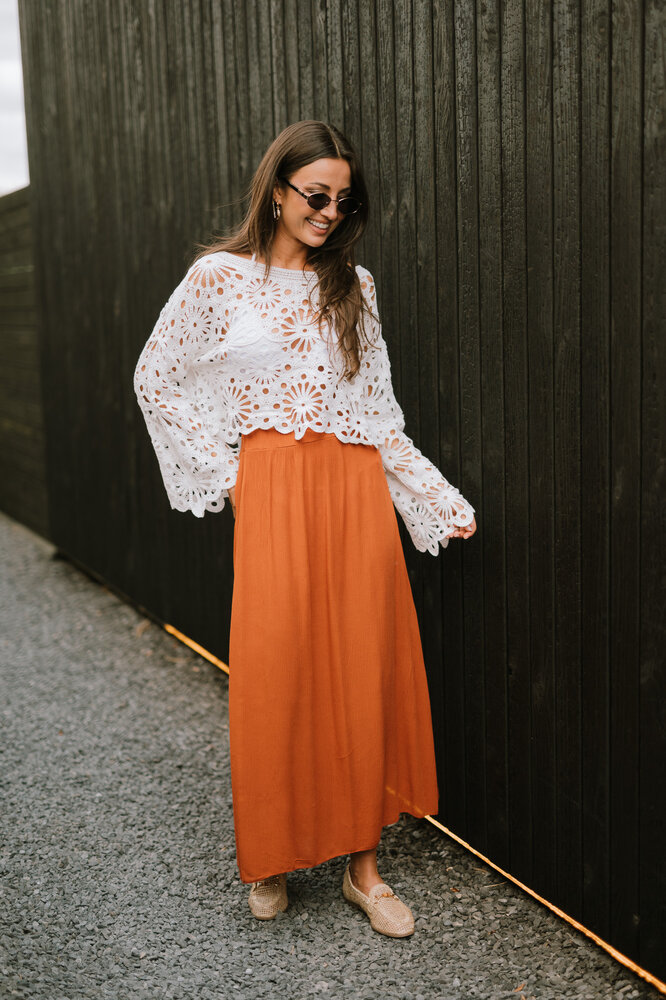 DARIA blouse en crochet écru