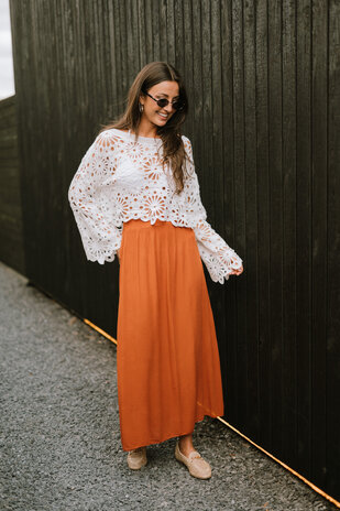 DARIA blouse en crochet écru