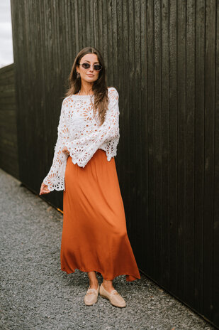 DARIA blouse en crochet écru