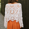 DARIA blouse en crochet écru