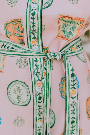 DASHA longue robe rose