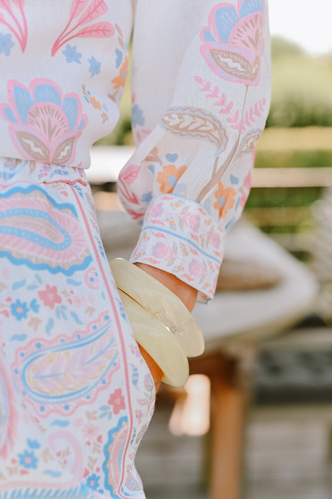 ALINA chemise blanc/rose ALINA chemise blanc/rose