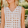 LINNEA gilet en crochet blanc LINNEA gilet en crochet blanc
