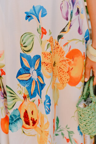 IMANE longue robe fleuries