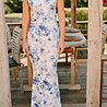 AITANA longue robe bleu/blanc AITANA longue robe bleu/blanc