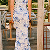 AITANA longue robe bleu/blanc AITANA longue robe bleu/blanc