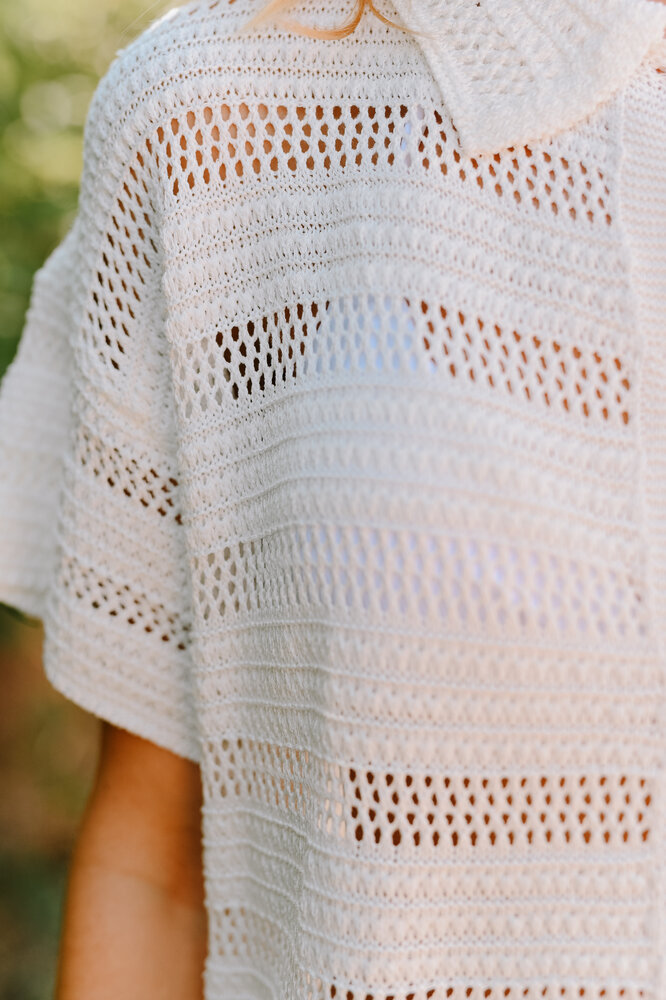 ABBY chemise en crochet écru ABBY chemise en crochet écru