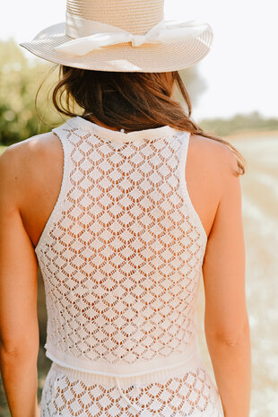 CIARA top en crochet écru