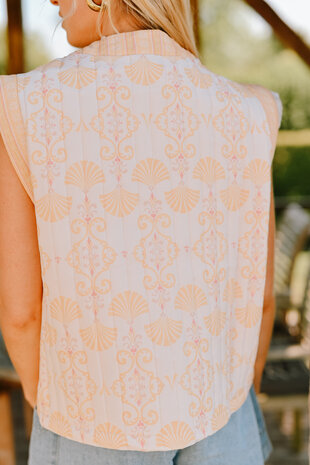 SALVIA veste sans manches jaune/écru SALVIA veste sans manches jaune/écru