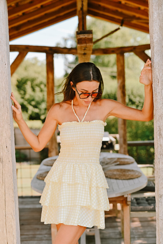 SOLSTICE robe bustier jaune SOLSTICE robe bustier jaune