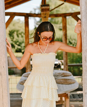 SOLSTICE robe bustier jaune