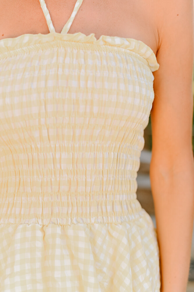 SOLSTICE robe bustier jaune SOLSTICE robe bustier jaune